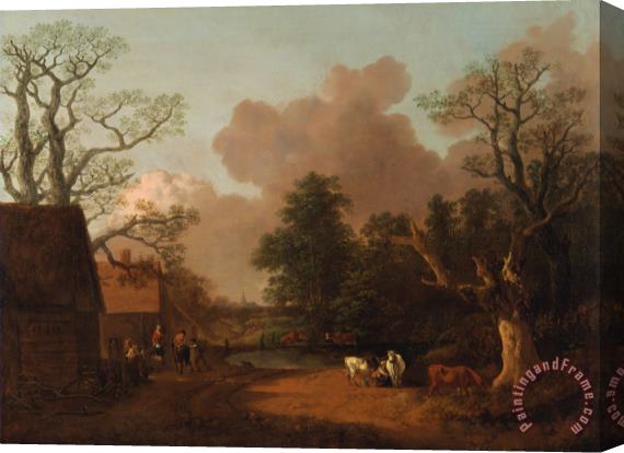 Gainsborough, Thomas Landscape with Milkmaid Stretched Canvas Print / Canvas Art