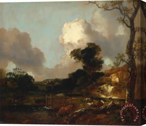 Gainsborough, Thomas Landscape with Stream And Weir Stretched Canvas Painting / Canvas Art