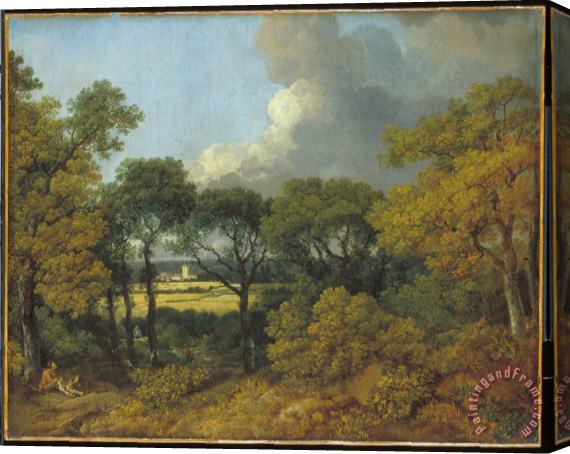 Gainsborough, Thomas Wooded Landscape with a Peasant Resting Stretched Canvas Print / Canvas Art