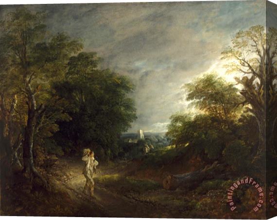 Gainsborough, Thomas Wooded Landscape with a Woodcutter Stretched Canvas Print / Canvas Art