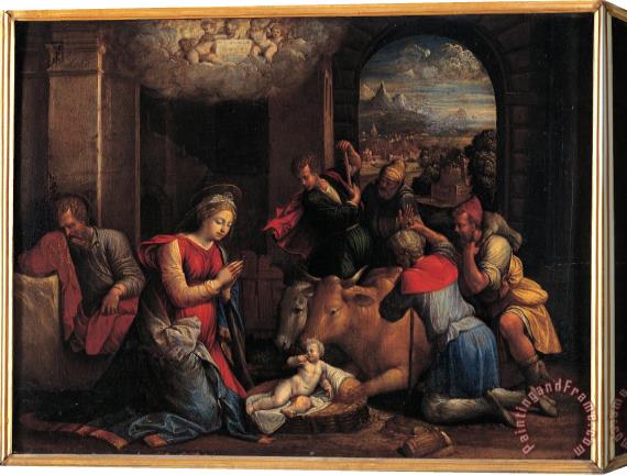 Garofalo Adoration of The Sheperds Stretched Canvas Print / Canvas Art