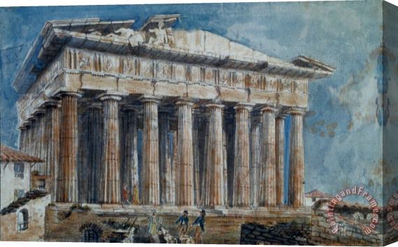 Gell Sir William The Removal of The Sculptures From The Pediments of The Parthenon by Elgin Stretched Canvas Painting / Canvas Art