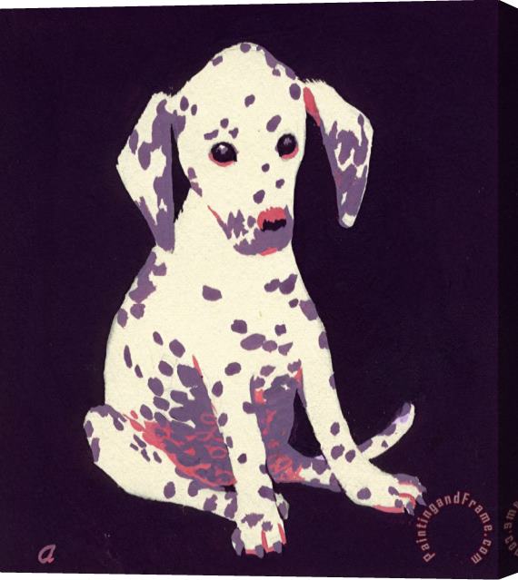 George Adamson Dalmatian Puppy Stretched Canvas Painting / Canvas Art