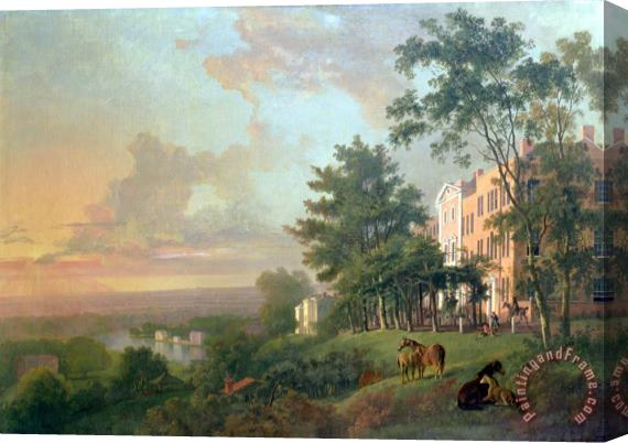 George Barret A View From The Terrace, Richmond Hill Stretched Canvas Print / Canvas Art