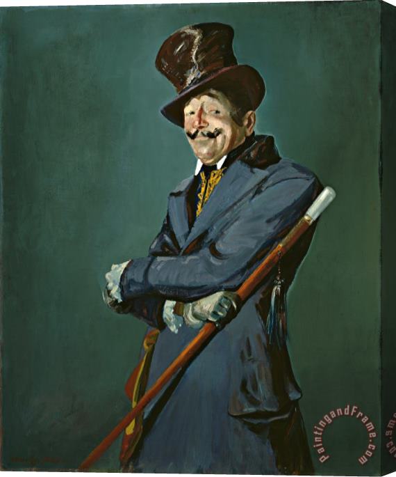George Benjamin Luks Otis Skinner As Col. Phillipe Bridau Stretched Canvas Painting / Canvas Art
