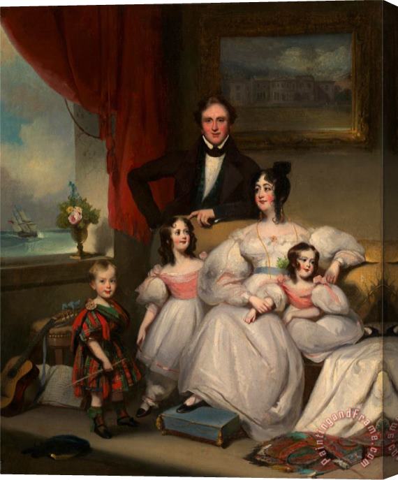 George Chinnery An English Family in Macao Stretched Canvas Painting / Canvas Art