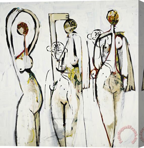 George Condo 3 White Nudes, 1998 Stretched Canvas Painting / Canvas Art