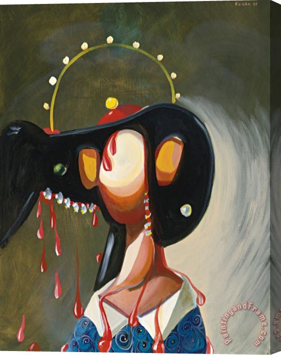 George Condo Alien Abduction, 1995 Stretched Canvas Painting / Canvas Art