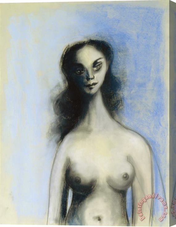 George Condo Blue Nude Stretched Canvas Painting / Canvas Art