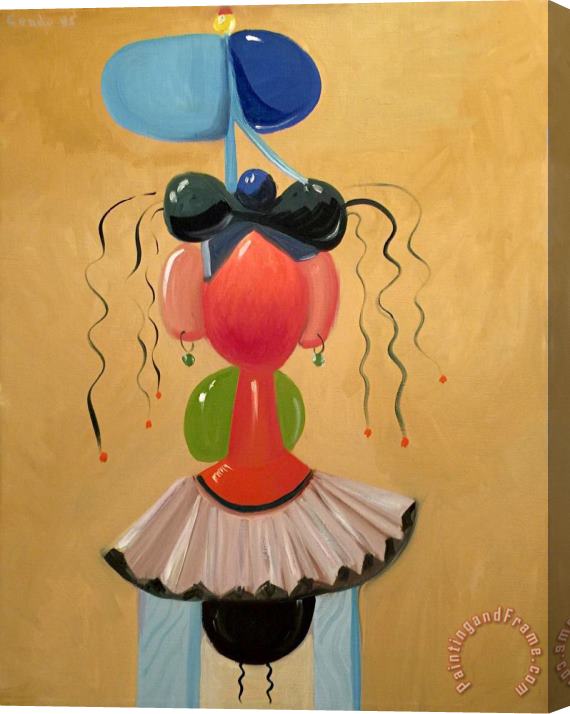 George Condo Colored Dancer, 1995 Stretched Canvas Painting / Canvas Art