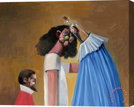 George Condo Conspiracy Stretched Canvas Painting / Canvas Art
