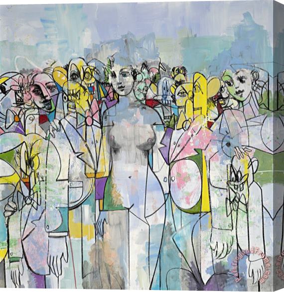 George Condo Day of The Idol, 2011 Stretched Canvas Painting / Canvas Art