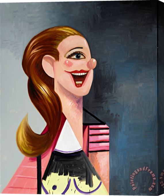 George Condo Female Portrait Composition, 2008 Stretched Canvas Painting / Canvas Art