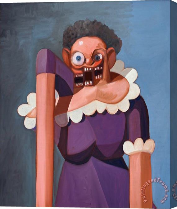 George Condo French Maid Variation, 2005 Stretched Canvas Print / Canvas Art