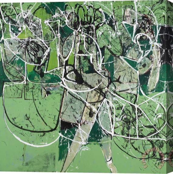 George Condo Green Passages Stretched Canvas Print / Canvas Art