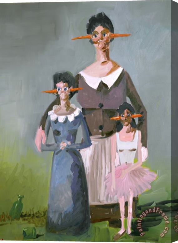 George Condo Housekeeper's Family Stretched Canvas Print / Canvas Art
