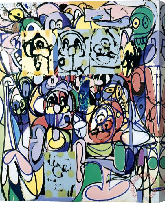 George Condo Lost in Chartres Stretched Canvas Print / Canvas Art
