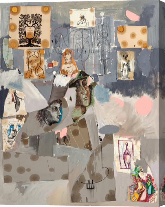 George Condo New Yorkers of The 19th Century, 2001 Stretched Canvas Painting / Canvas Art