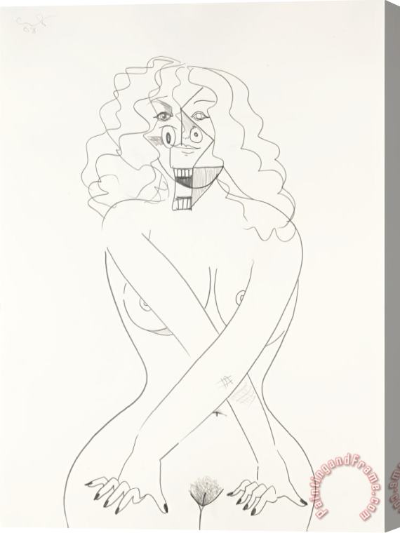 George Condo Nude Model, 2008 Stretched Canvas Painting / Canvas Art