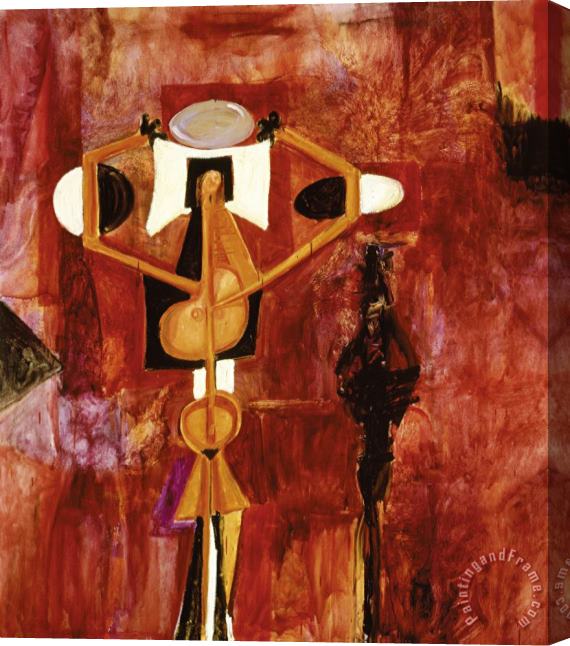 George Condo Purple Venus Stretched Canvas Painting / Canvas Art