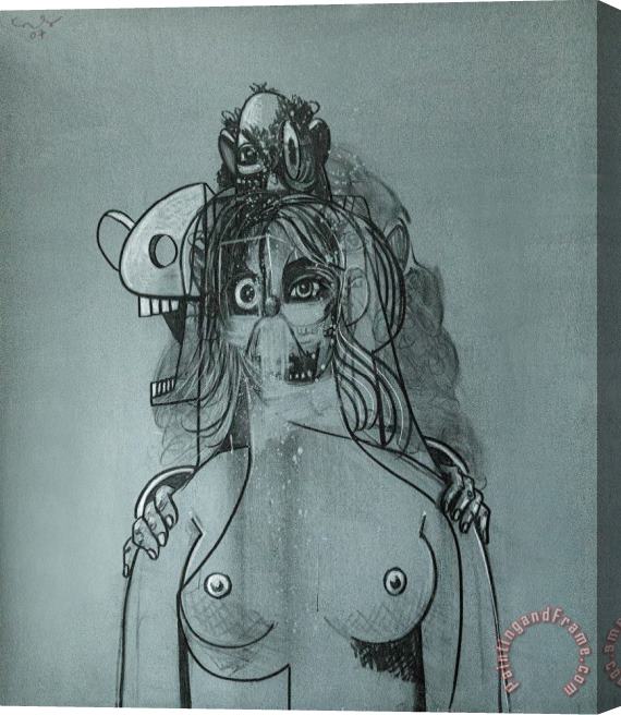 George Condo Rodrigo And His Muse, 2007 Stretched Canvas Painting / Canvas Art