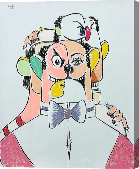 George Condo The Colorful Tailor, 2008 Stretched Canvas Painting / Canvas Art