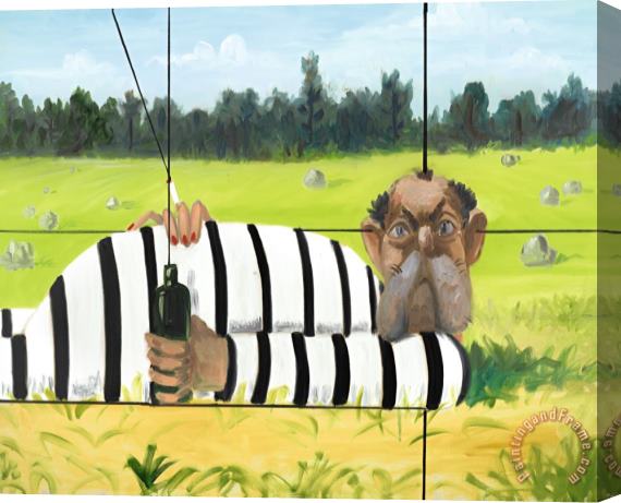 George Condo The Prisoner Stretched Canvas Painting / Canvas Art