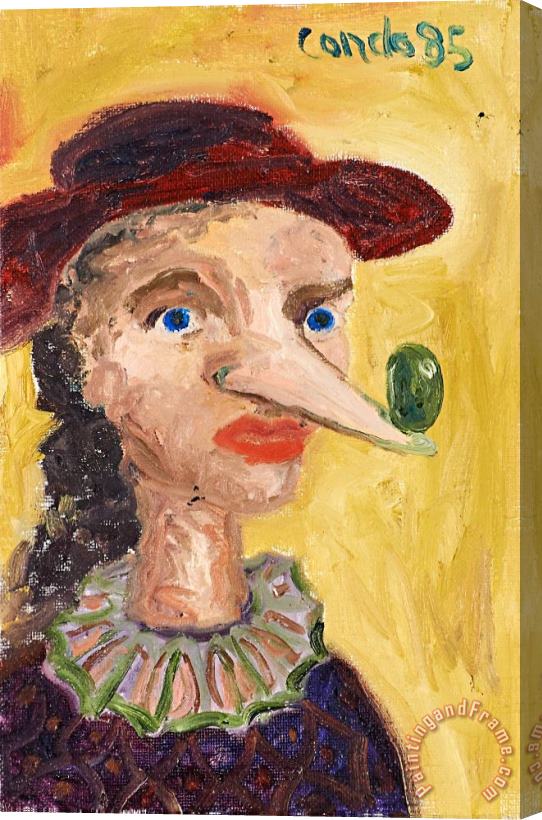 George Condo Untitled, 1985 Stretched Canvas Print / Canvas Art