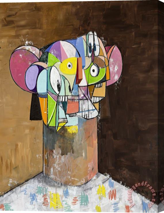 George Condo Untitled Stretched Canvas Print / Canvas Art