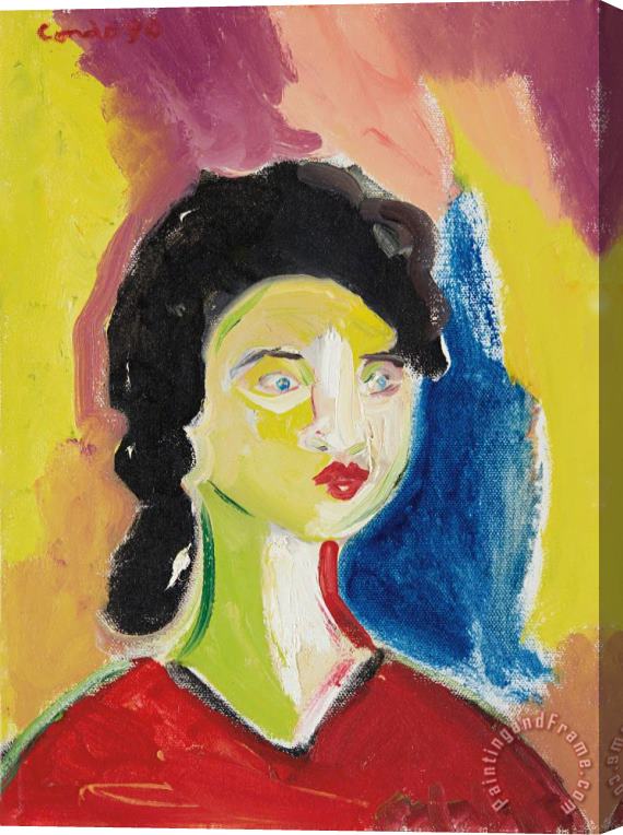 George Condo Woman, 1990 Stretched Canvas Painting / Canvas Art