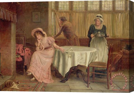 George Goodwin Kilburn 'Will He Come?' Stretched Canvas Painting / Canvas Art