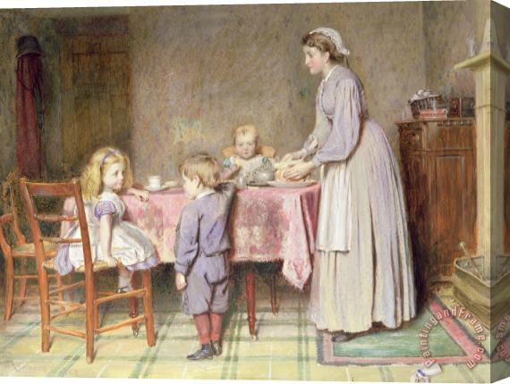 George Goodwin Kilburne Tea Time Stretched Canvas Painting / Canvas Art