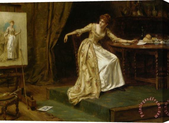 George Goodwin Kilburne The Artists Model Stretched Canvas Painting / Canvas Art