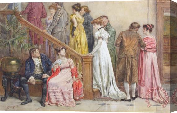 George Goodwin Kilburne The Next Dance Stretched Canvas Painting / Canvas Art