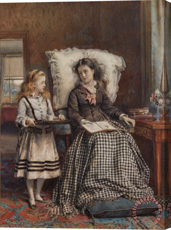 George Goodwin Kilburne The Nursemaid Stretched Canvas Print / Canvas Art