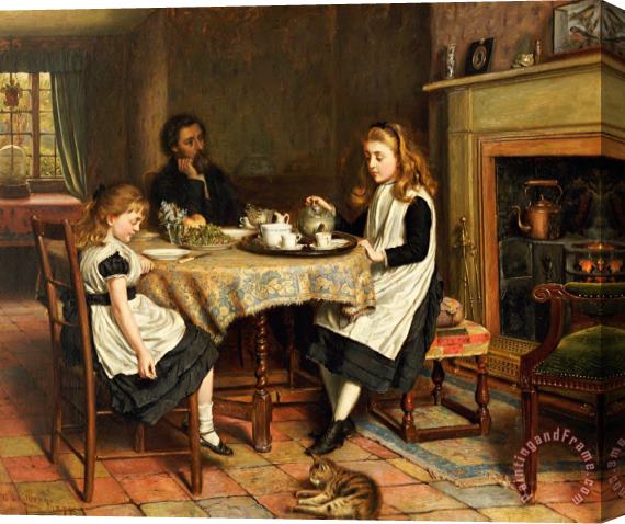 George Goodwin Kilburne There Is No Fireside... Stretched Canvas Painting / Canvas Art
