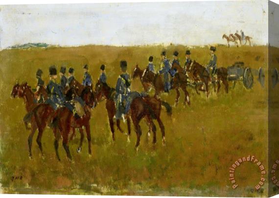 George Hendrik Breitner Artillery on Maneuver Stretched Canvas Print / Canvas Art