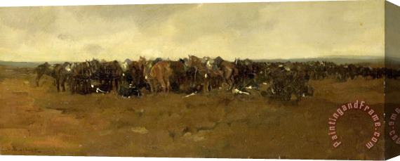 George Hendrik Breitner Cavalry at Repose Stretched Canvas Print / Canvas Art