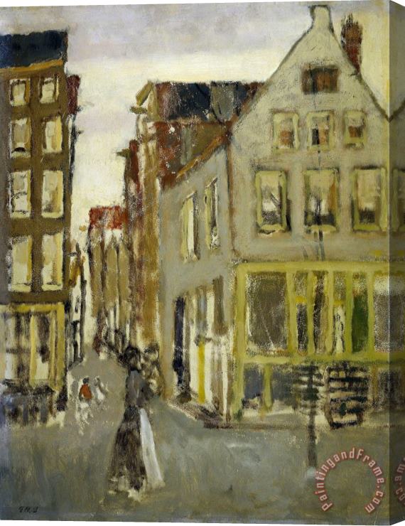 George Hendrik Breitner De Lauriergracht Bij De Tweede Laurierdwarsstraat Stretched Canvas Print / Canvas Art