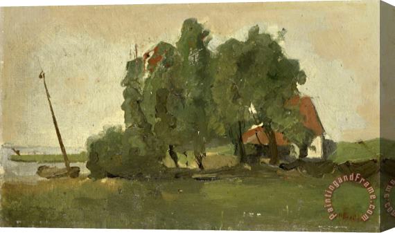 George Hendrik Breitner Farmstead Stretched Canvas Print / Canvas Art