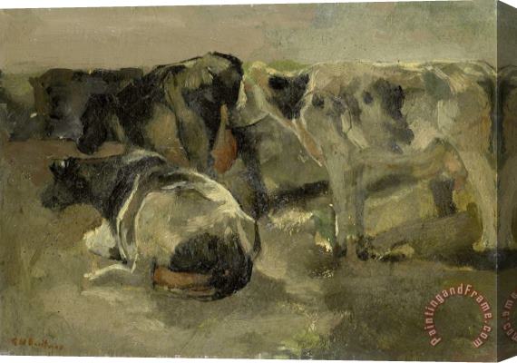 George Hendrik Breitner Four Cows Stretched Canvas Painting / Canvas Art