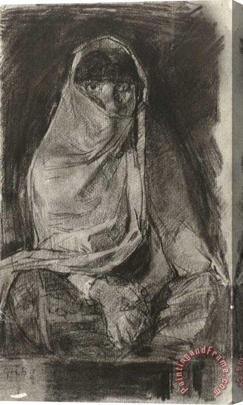 George Hendrik Breitner Gesluierde Arabische Vrouw Stretched Canvas Print / Canvas Art
