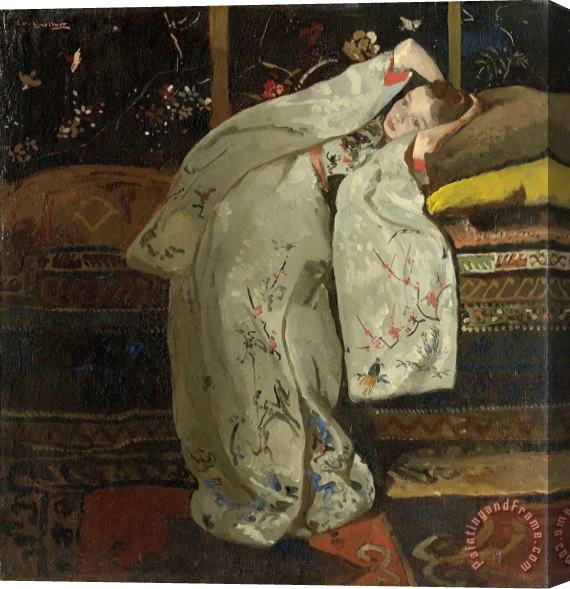 George Hendrik Breitner Girl in a White Kimono Stretched Canvas Painting / Canvas Art
