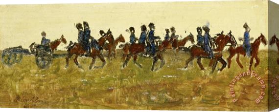 George Hendrik Breitner Hussars on Maneuver Stretched Canvas Print / Canvas Art