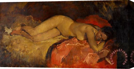 George Hendrik Breitner Reclining Nude 2 Stretched Canvas Painting / Canvas Art