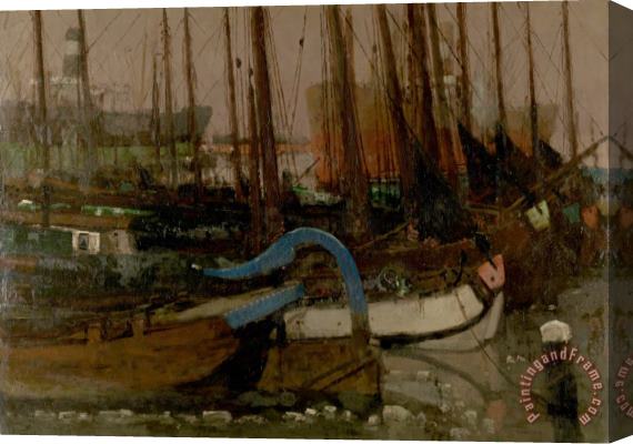 George Hendrik Breitner Ships in The Ice Stretched Canvas Painting / Canvas Art