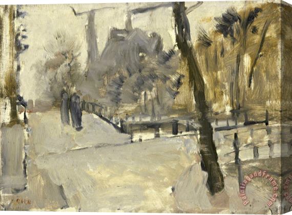 George Hendrik Breitner The Leidsegracht, Amsterdam Stretched Canvas Print / Canvas Art
