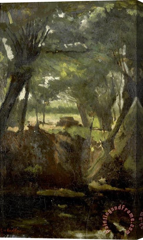 George Hendrik Breitner View in The Woods Stretched Canvas Print / Canvas Art