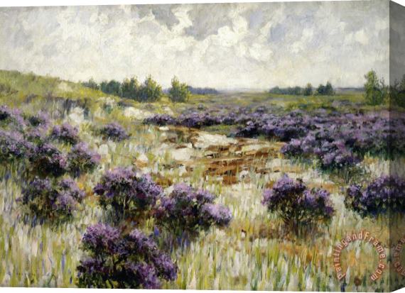 George Hitchcock Field of Heather Stretched Canvas Painting / Canvas Art
