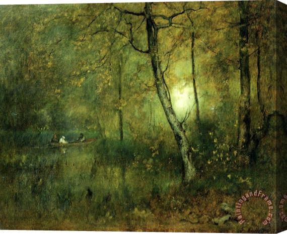 George Inness Pool in The Woods Stretched Canvas Painting / Canvas Art